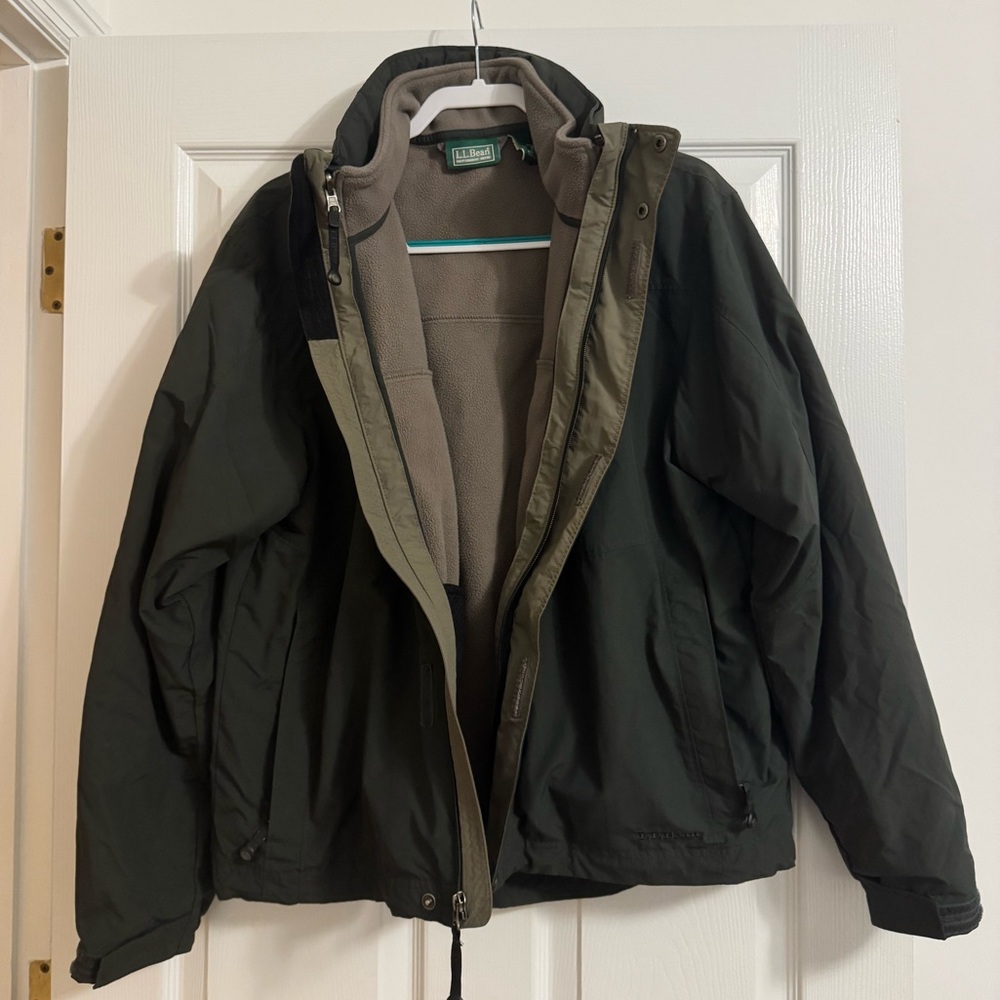 L.L. Bean Olive and Tan Jacket